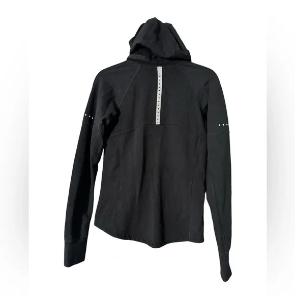 Nike Black Slim Fit Zip Up Thumbhole Hoodie Women’s Medium - Picture 2 of 7